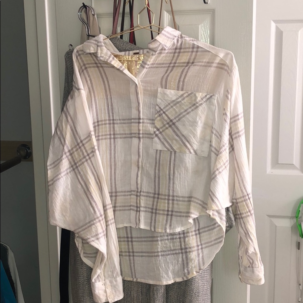 Cropped Free People Flannel